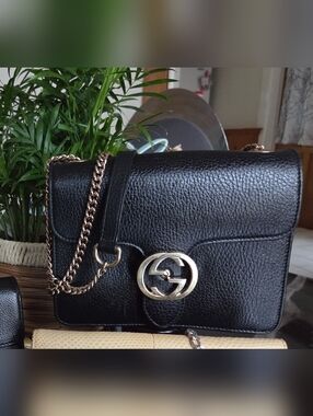 GUCCI INTERLOCKING GG SHOULDER BAG HANDBAG